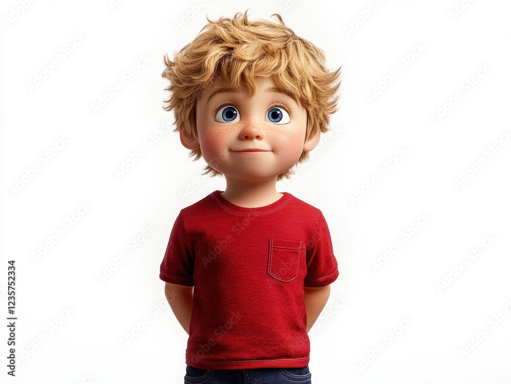 Adorable little blond boy with a happy smile Adorable little blond boy with a happy smile