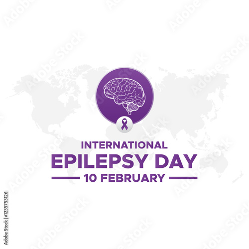 International Epilepsy Day observed every year on February 10. Vector Epilepsy banner, flyer, poster and social medial template design.