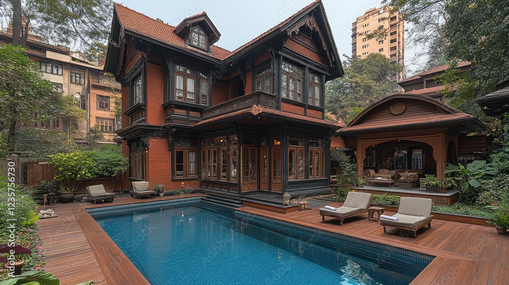 custom made wallpaper toronto digitalLuxury Colonial Home Poolside Retreat