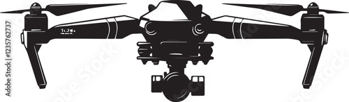 FPV Drone. Hand drawn vector illustration