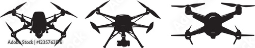 FPV Drone. Hand drawn vector illustration