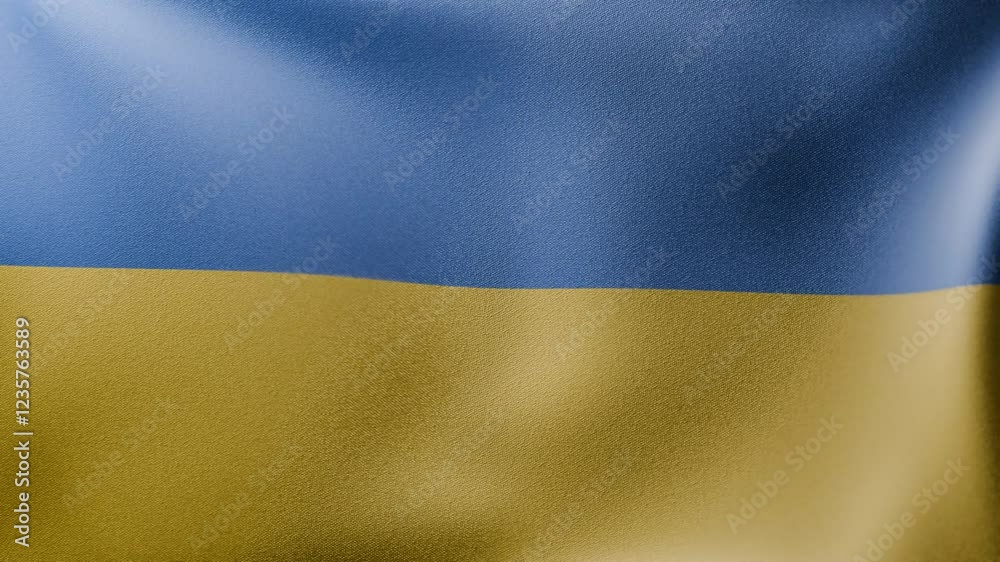 3d animation of waving flag, national flag of Ukraine, HD, 4k 3d animation of waving flag, national flag of Ukraine, HD, 4k