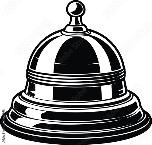 Old hotel bell isolated on a white background