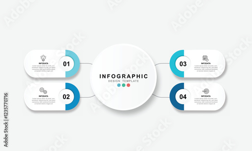 Vector Infographic label design template with icons and 4 options or steps. for your business data. Vector Illustration.