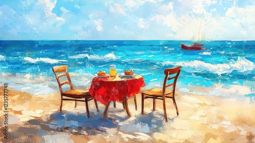 Romantic Beachside Breakfast  A Seaside Rendezvous