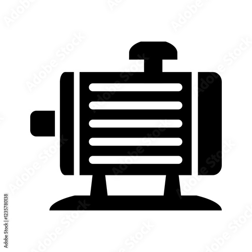 Electric motor icon. Flat style vector illustration editable isolated design.