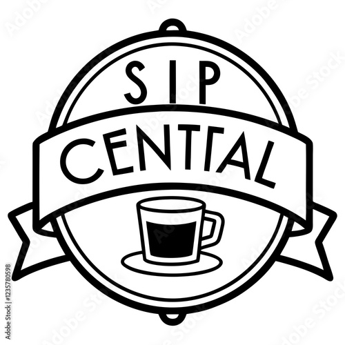 Sip Central typography t shirt