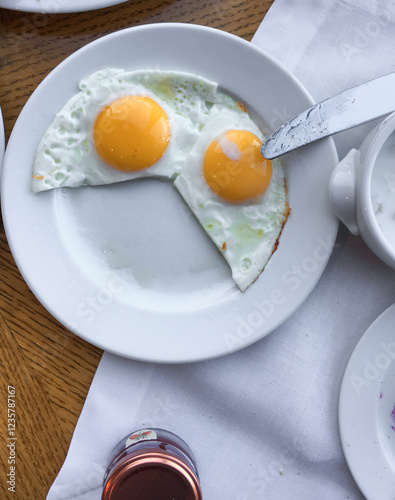 egg on a plate