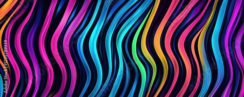 Vibrant abstract wave pattern featuring bold colors, perfect for backgrounds, designs, or creative projects.