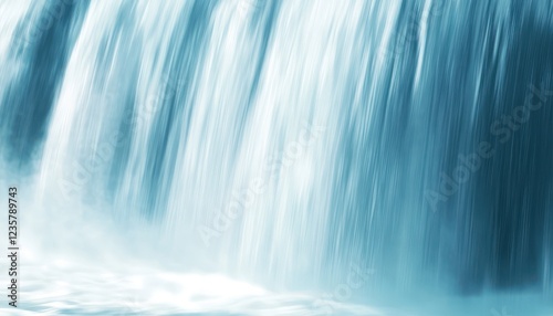 Serene Waterfall Cascading Water Abstract Image