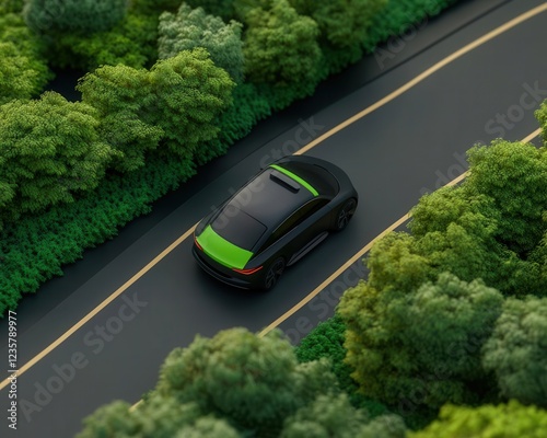 autonomous vehicles self-driving sustainability. AI for Environmental Monitoring Equipping AVs with sensors to collect data on air quality, traffic patterns, and noise pollution  photo