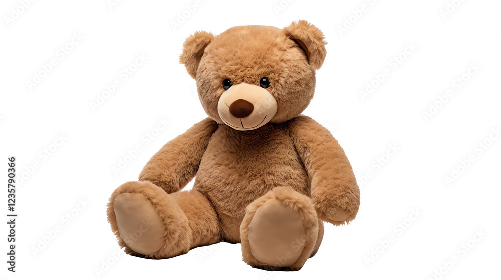Obraz premium a brown teddy bear sitting on a white surface