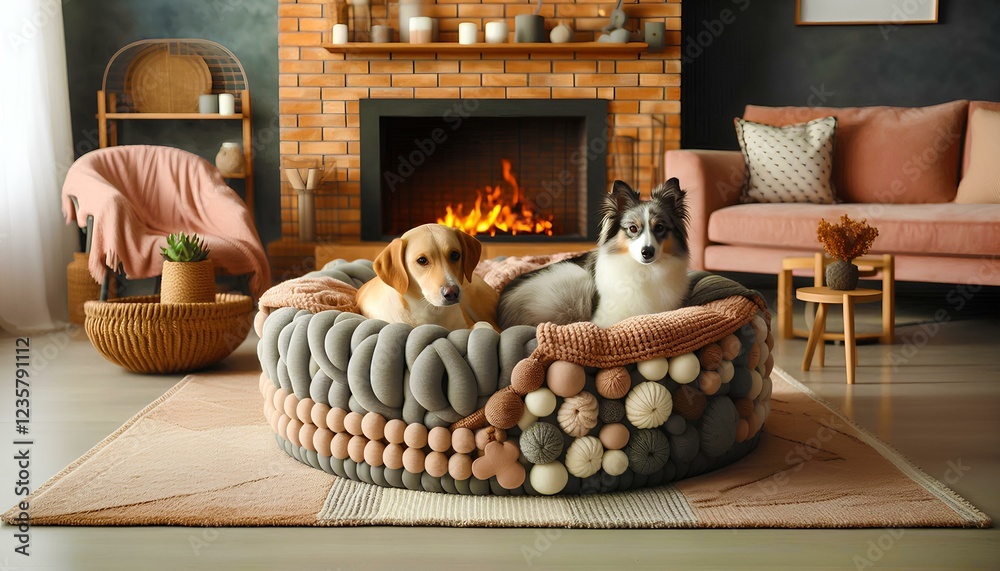 Fototapeta premium Chic Pet Bed Collection – Soft, Warm & Elegant Design