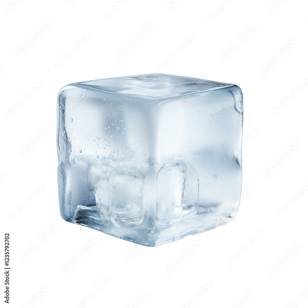 a clear ice cube with bubbles a clear ice cube with bubbles