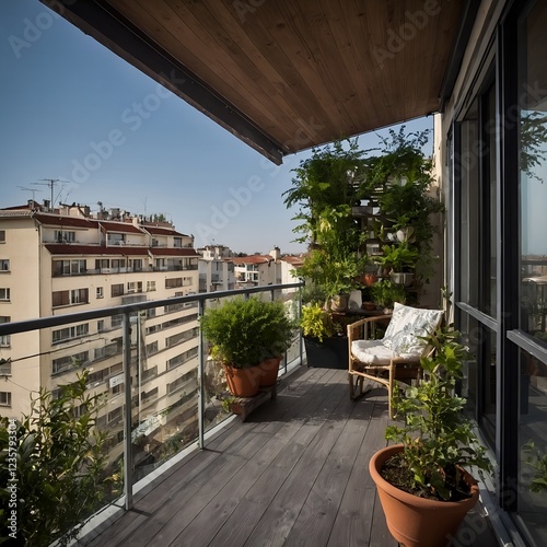 Fototapeta Naklejka Na Ścianę i Meble -  balcony with flowers