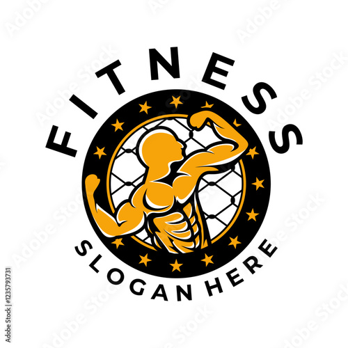 Fitness and Gym Logo Design Vector. Fitness club vintage and retro logo design template. Gym logo inspirations