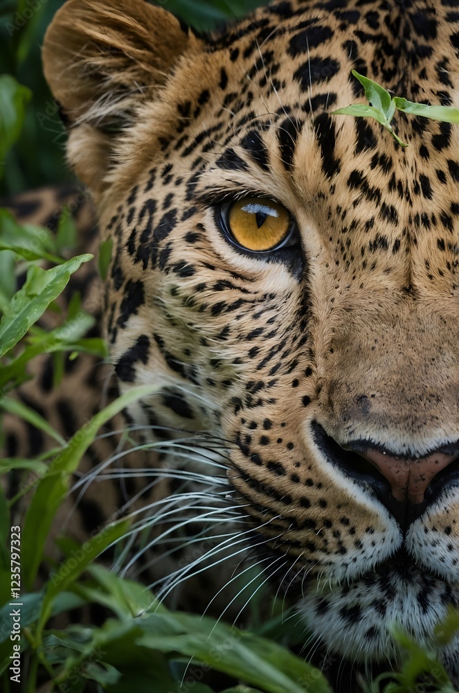 Obraz premium close up portrait of a leopard