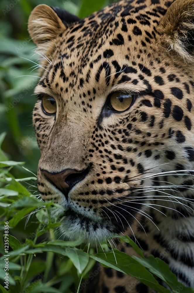 Obraz premium close up portrait of a leopard