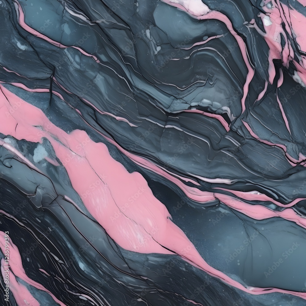 Obraz premium Abstract Swirl Pattern in Grey and Pink