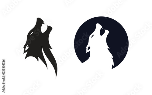 Wolf Head Template vector illustration template