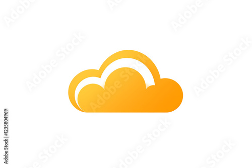 a yellow and white cloud