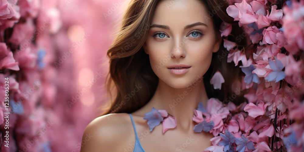 Fototapeta premium woman with flower