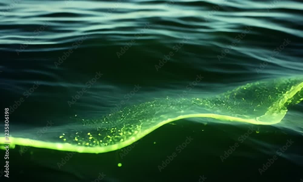 Glowing bioluminescent waves shimmer in the dark ocean, creating a mesmerizing and surreal natural phenomenon. Perfect for nature, marine, and fantasy-themed visuals. Glowing bioluminescent waves shimmer in the dark ocean, creating a mesmerizing and surreal natural phenomenon. Perfect for nature, marine, and fantasy-themed visuals.