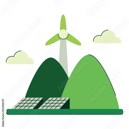 Wind turbines illustration