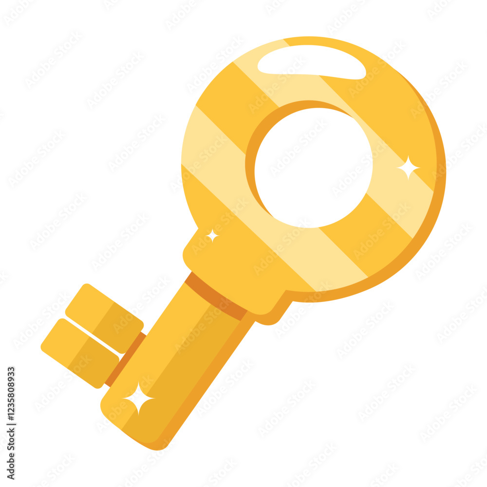 Golden key icon Golden key icon