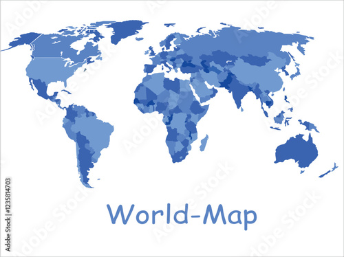 creative world map design vector