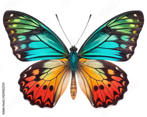 3d butterfly isolated on white transparent PNG background
 photo