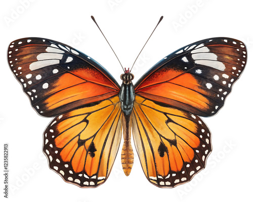 3d butterfly isolated on white transparent PNG background
 photo