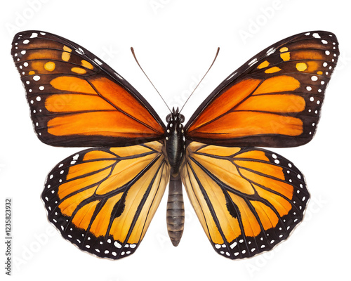 3d butterfly isolated on white transparent PNG background
 photo