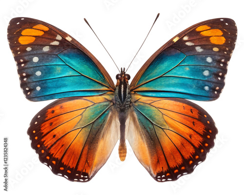 3d butterfly isolated on white transparent PNG background
 photo