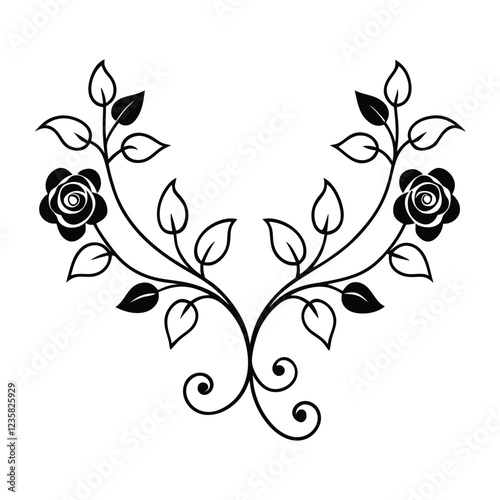 intricate floral filigree with gold roses and deli