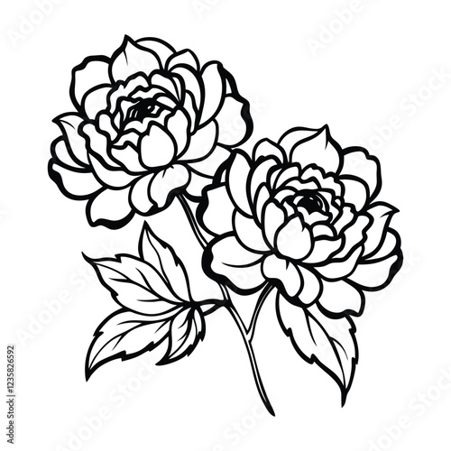 ornate golden peonies with detailed petals and cur