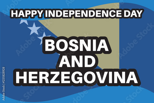 Bosnia and herzegovina independence day banner. Vector illustration.