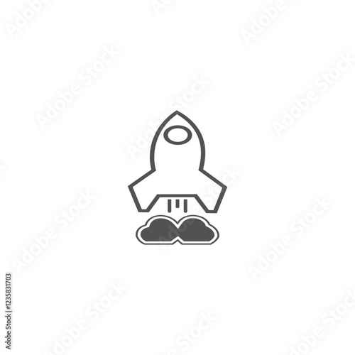 Rocket icon. Simple outline rocket signs set. Rocket launched icon.