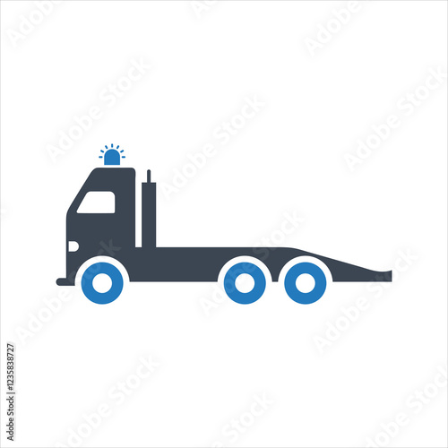 Tow truck icon. Recovery truck. Breakdown cover. Recovery service. Roadside assistance icon