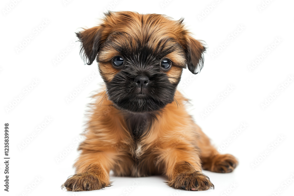 puppy dog Brussels griffon isolated on white puppy dog Brussels griffon isolated on white