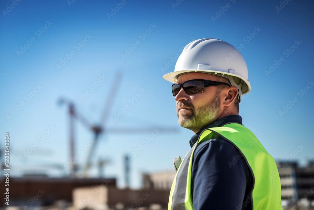 engineer man in white helmet on construction site engineer man in white helmet on construction site