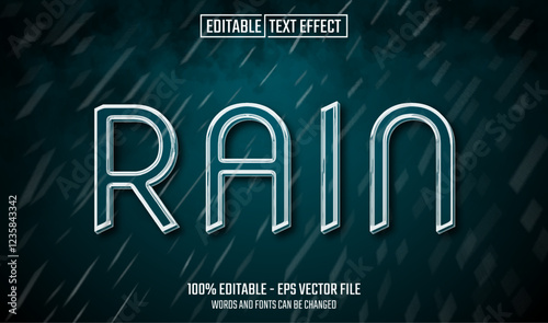 rain editable text effect