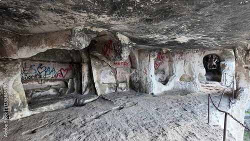 Istanbul, Turkey. February 1, 2025. The Incegiz Caves in Catalca, Istanbul, Turkey, date back 5,000 years. photo