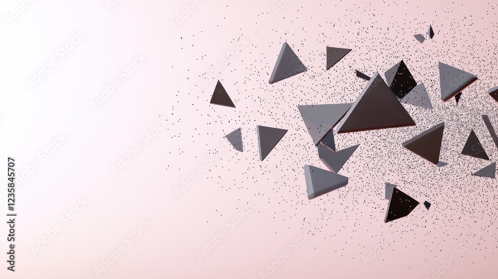 Obraz premium Abstract Geometric Shapes Explosion