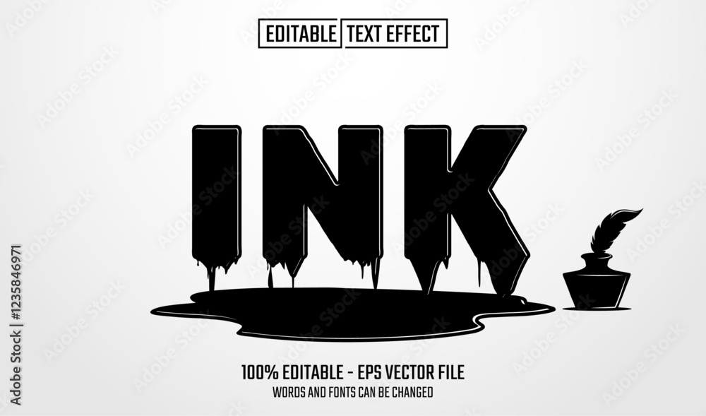 ink editable text effect