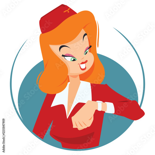 Stewardess tourism travel flight.
