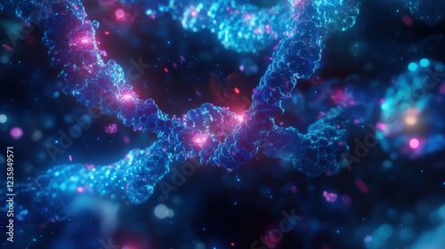 Wallpaper Mural Abstract medical scene with glowing DNA strands wrapping around molecular structures --ar 16:9 --v 6.1 Job ID: 47e78bb4-334a-40d2-a459-1d2ce05cb501 Torontodigital.ca