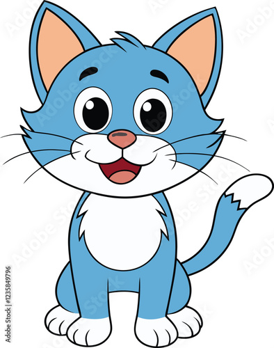 a cute cat funny cartoon character design image