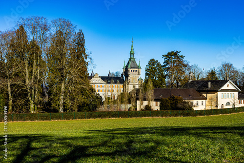 Castell Castle view in Taegerwilen at distance photo