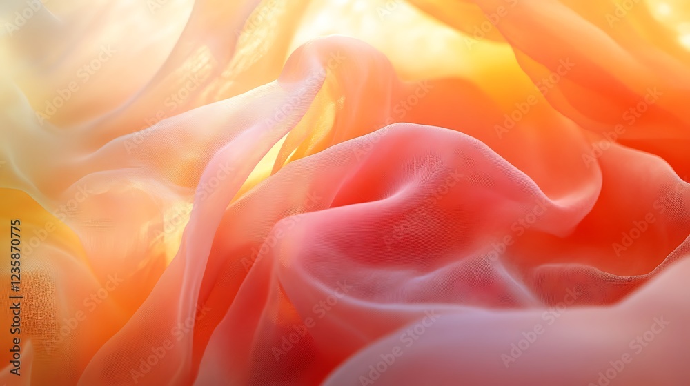 Soft Fabric Drape in Warm Light. Possible Stock Photo Use  Fashion Design